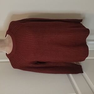 Only Brand Size S, Burgundy Soft Heavy Knit Sweater, NEW with Tags